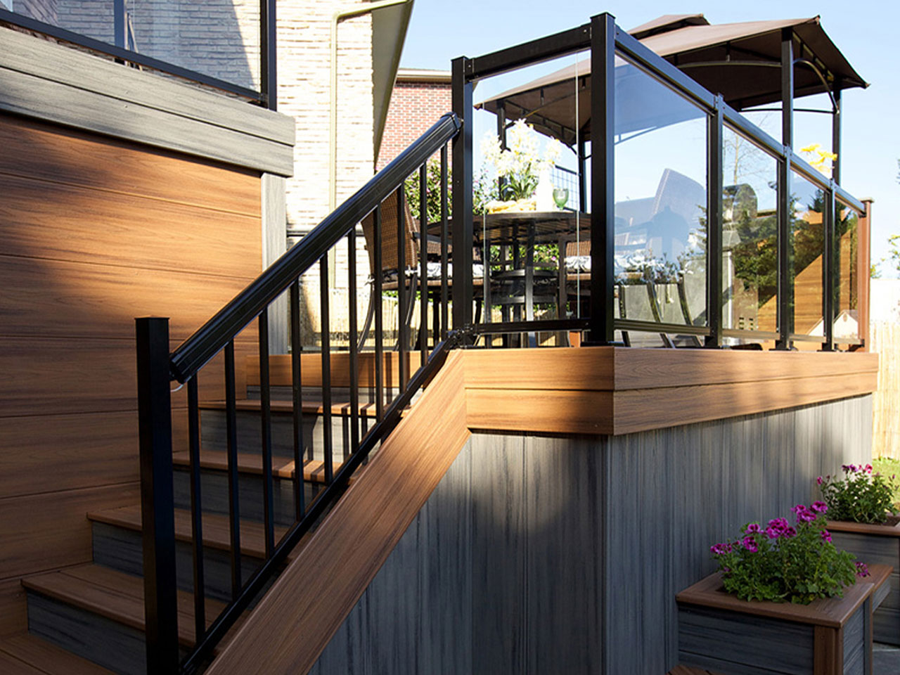 Modern Factory Outside With Rails Industrial - ABC Supply Outdoor Solutions (Formerly Town and Country ...